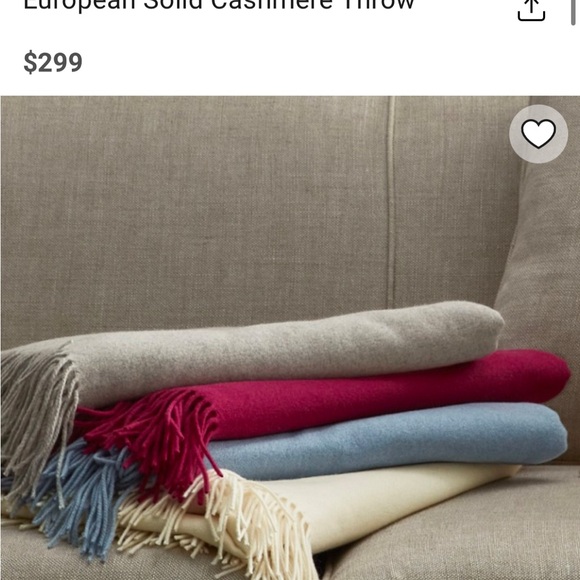 Williams Sonoma Cashmere throw Blanket excellent condition - Picture 4 of 6